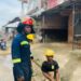Officials of GNFS engaged in the sanitation exercise