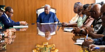 President John Mahama meets the Governing Council for the Ghana Immigration Service