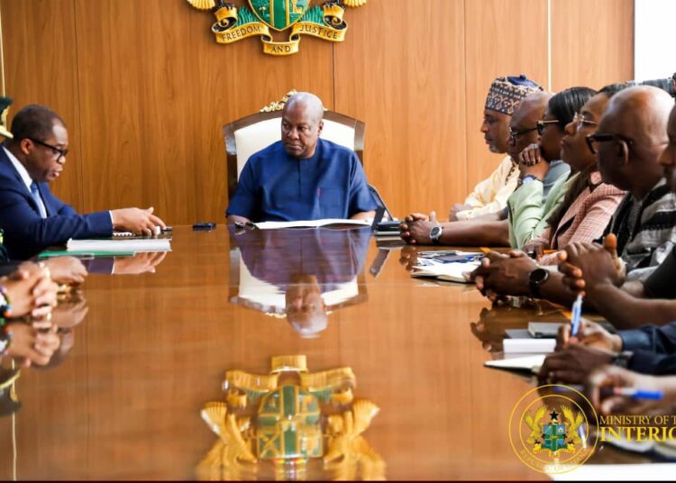 President Mahama Pledges Support For Immigration Reforms And Border Security Initiative 1 President John Mahama meets the Governing Council for the Ghana Immigration Service