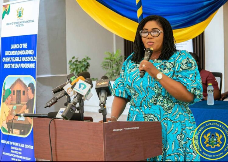 Ghana Boosts LEAP Programme, Adds 400,000 Vulnerable Households 1 Minister for Gender, Agnes Naa MOmo Lartey