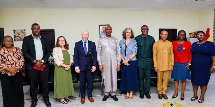 Hon. Muntaka Mubarak, Minister of Interior, with the attendees of the meeting