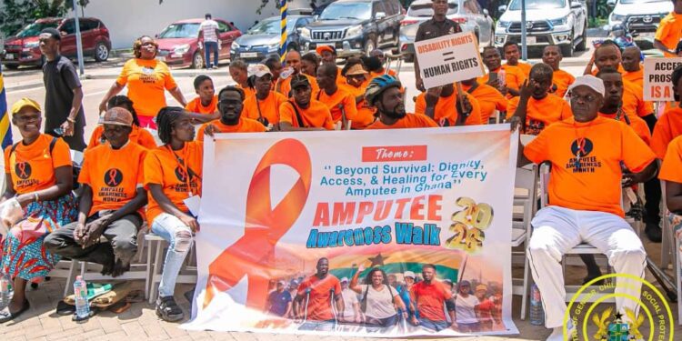 Members of the amputees association