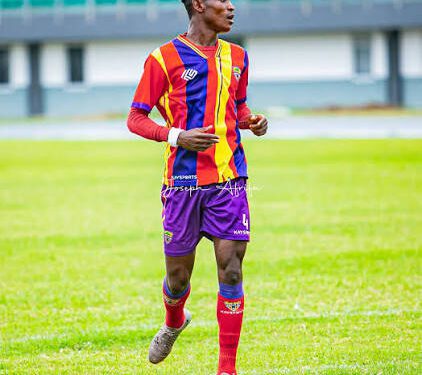 Ali Mohammed in action for Hearts of Oak
