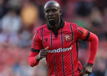 Former Ghana international, Albert Adomah in action for Walsall
