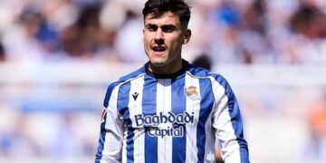 Ander Barrenetxea in action for Real Sociedad