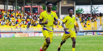 Salim Adams scored a brace against Bibiani GoldStars at the TnA Stadium in Tarkwa