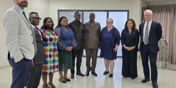Parliament of Ghana with UK parliamentary delegation