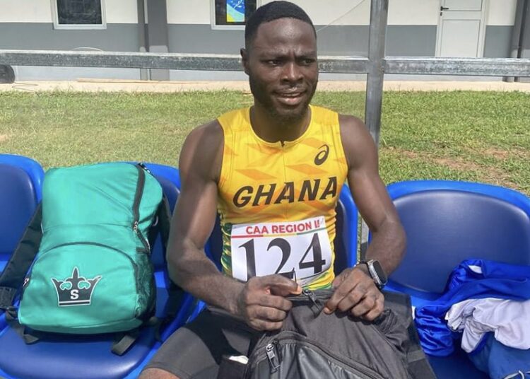 Edwin Gadayi races into 100m semi final at the CAA African Senior Athletics Championship