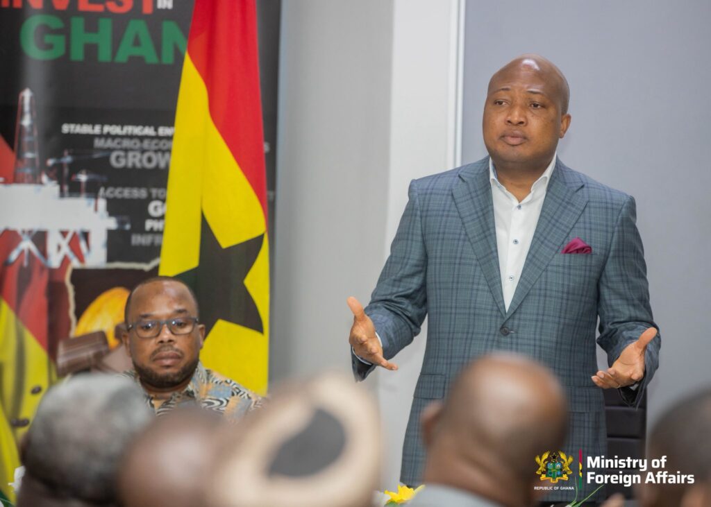 Ghana Welcomes First Evacuees from South Africa with Reintegration Support 5 Scene from Ghana’s Minister for Foreign Affairs, Hon. Samuel Okudzeto Ablakwa's engagements with Ghanaians in South Africa