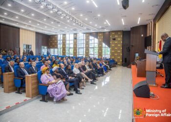 Hon. Samuel Okudzeto Ablakwa, Minister for Foreign Affairs leading Ghana's engagement with the diplomatic corps