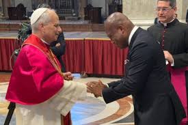 Ablakwa with Pope Leo XIV