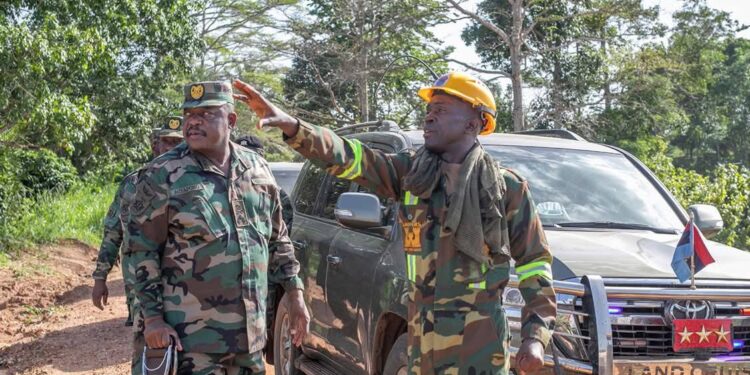 GAF Clears 51km of Accra-Kumasi Expressway, Compensation Payments Set for June 1 CDS Lt. William Agyepong inspects Accra-Kumasi Expressway works