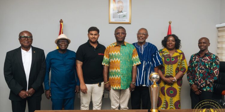 Ghana Cricket Association pays a courtesy call on the Minister for Sports and Recreation, Hon. Kofi Adams
