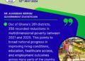 250 Districts Record Poverty Decline in Historic GSS Survey 2 GSS District Level Multidimensional Poverty Index