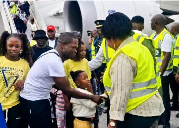 South Africa Evacuation Cost Ghana GH¢49.7 Million, Fully Paid 5 Vice President Professor Jane Naana OPoku-Agyemang joined other government officials to welcome some nationals from South Africa at the Accra International Airport