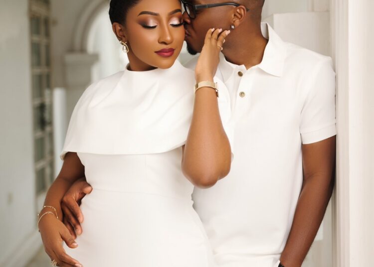 Anita Akuffo and to be husband in a pre-wedding photoshoot