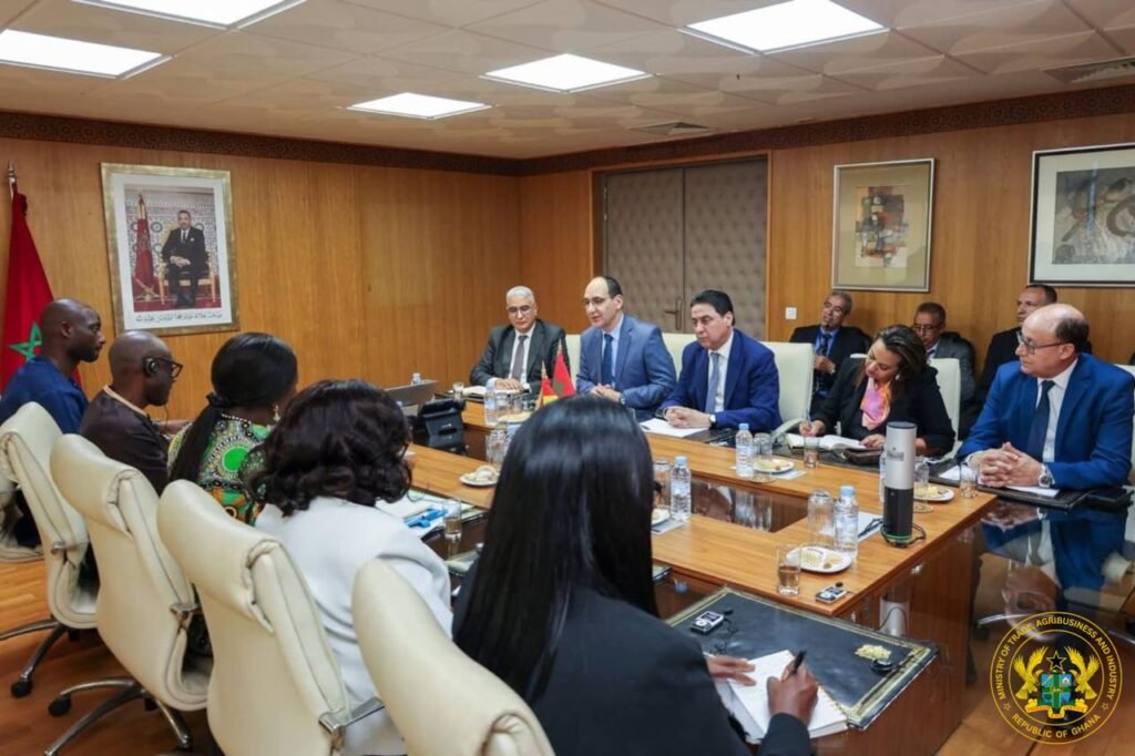 Hon. Elizabeth Ofosu Adjare Minister for Trade Agribusiness and Industry with Moroccan Authorities