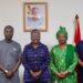 Fisheries Enforcement Unit Deployed to Stop Subsidized Fuel Hoarding 15 Hon. Emelia Arthur, Minister for Fisheries and Aquaculture Development, with Dr. Riverson Oppong, COMC CEO, and Team
