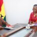 MoFAD Familiarisation Tour Exposes Need For Internal Reform 12 Hon. Emelia Arthur, Minister for Fisheries and Aquaculture Development, with Mr. Lawrence Kannae, Chairman of the Civil Service Council