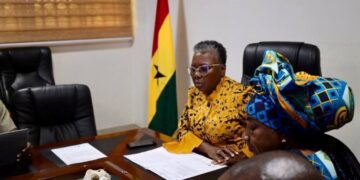 Hon. Emelia Arthur, Minister for Fisheries and Aquaculture, with Sector Stakeholders