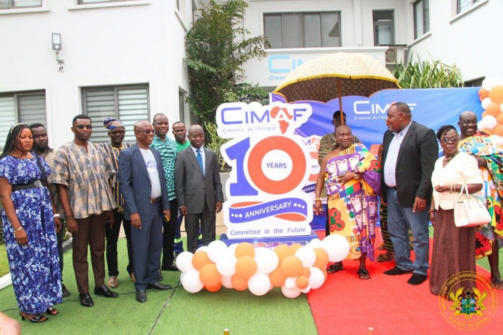 Hon. Sampson Ahi Deputy Minister for Trade Agribusiness and Industry and Stakeholders at CIMAF Ghana Limited
