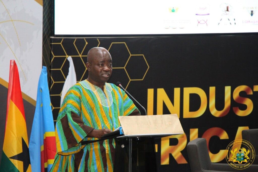 Hon. Sampson Ahi Deputy Minister for Trade Agribusiness and Industry at the Accelerate Africas Growth Connect 2026 Conference