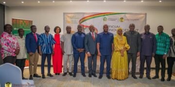 Hon. Thomas Ampem Nyarko, Deputy Finance Minister, with Dr. Ransford Abbey, COCOBOD CEO, and Stakeholders, at the Official Announcement of the 2027 World Cocoa Foundation Partnership Meeting