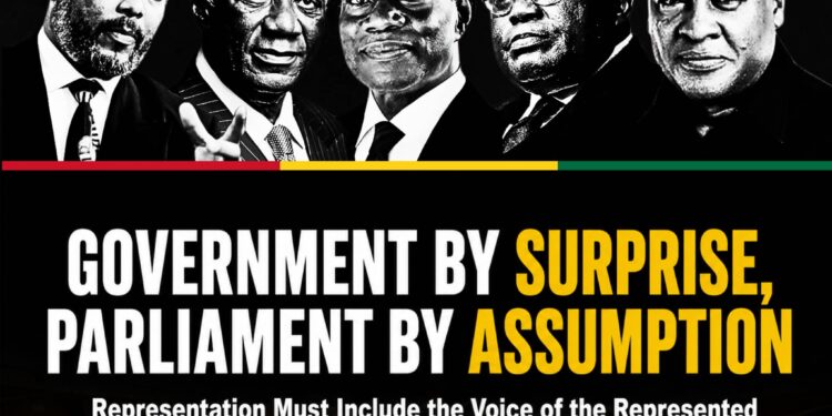 Government By Surprise, Parliament By Assumption: Representation Must Include The Voice Of The Represented 1 Photo Credit : Kay Codjoe