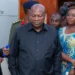 President Mahama flanked by Hon. Felix Kwaky Ofosu, Minister of state in charge of Government Communications and GPCL Managing Director Nana Kwasi Boatey