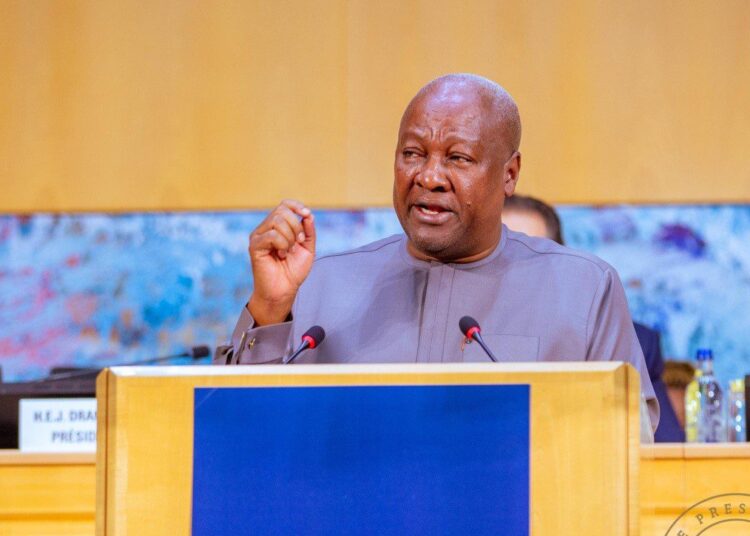 President Mahama Challenges WHO: Reform Must Be Real, Not Ritual 1 President John Dramani Mahama speaking at the 79th World Health Assembly in Geneva, Switzerland