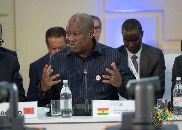 President John Dramani Mahama delivered the opening and closing remarks at the Rethinking Health roundtable during the Africa Forward Summit held in Nairobi, co-hosted by H.E. William Ruto and H.E. Emmanuel Macron.