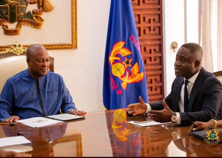 IMANI Warns Ghana’s Health Financing Gains Face Risks 1 President John Dramani Mahama and Minister of Health Hon. Kwabena Mintah Akandoh