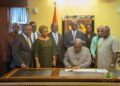 Picture of HE President John Dramani Mahama and other Government Officails signing the Value for Money Office Bill 2026 into law