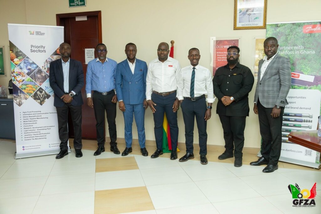 Mr. Lateef Apau Wiredu DCEO of GFZA and Team with Delegation from Danfoss Power Solutions 2