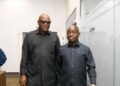 Mr. Simon Madjie, GIPC CEO, and Hon. Sampson Ahi, Deputy Minister for Trade, Agribusiness, and Industry, at the Ghana-EU Dialogue