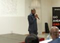 Mr. Tsonam Akpeloo, AGI Accra Regional Chairman, at the 10th Edition of the Entrepreneurial Knowledge Forum
