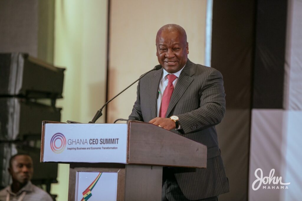 President John Dramani Mahama at the 10th Ghana CEO Summit