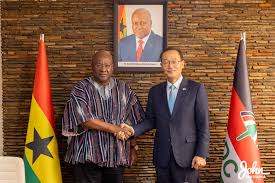 Ghana-Korea Trade Dismantles Barriers, Hits Record 380 Million Dollars 3 President John Dramani Mahama with H.E. Park Kyongsong Koreas Ambassador to Ghana
