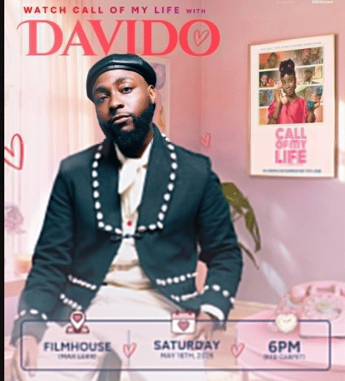 Davido Hosts Glamorous Special Screening for Nigerian Rom-Com ‘Call of My Life’ 1 Call of My Life