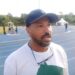Egypt's High Jump Coach Cries Over Food and Water Shortages at SAC 11 Hasham Aly at the warm up track at the University of Ghana Stadium annex