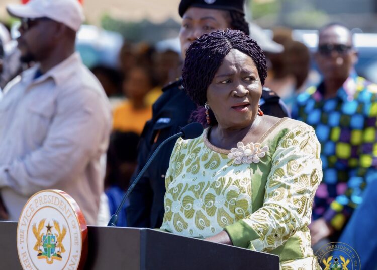 Vice President Reaffirms Government Commitment to National Development 1 Vice President Professor Jane Naana Opoku-Agyemang speaking at the celebration of the 2026 Effutu Aboakyer festival