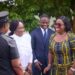 Vice President Professor Jane Naana Opoku Agyemang in the company of the Health Minister Kwabena Mintah Akandoh and GMTF Administrator Adwoa Oboubia-Opoku Darko