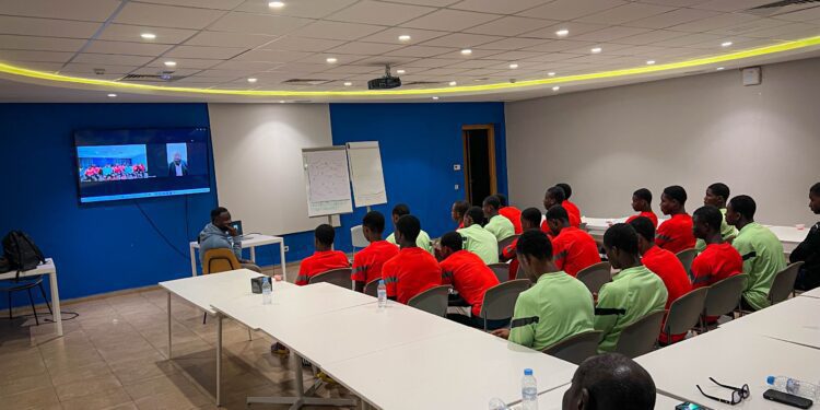 GFA President Rallies Black Starlets Ahead of South Africa Clash 1 Black Starlets team on a call with GFA President via Zoom