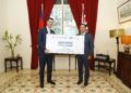 British Ambassador to Cambodia, Dominic Williams with  Dr. Ly Thuch, Senior Minister and First Vice President of the Cambodian Mine Action Authority