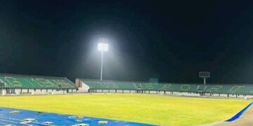 University of Ghana Stadium at night