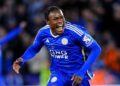 Abdul Fatawu Issahaku celebrate after scoring for Leicester City in the Championship
