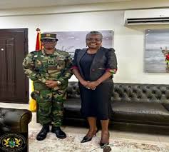 FEU Detains Illicit Operators at Tema Harbour in Regulatory Crackdown 2 Commodore Faustina Anokye Boakye Unit Coordinator of the Fisheries Enforcement Unit with Hon. Emelia Arthur Minister for Fisheries and Aquaculture Development