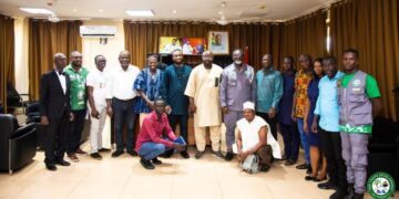 Dr. Andy Osei Okrah, TCDA CEO, with Hon. Salisu Bi-Awuribe, Savannah Regional Minister, and Team
