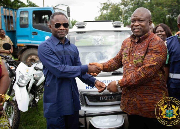 Health Minister, Kwabena Mintah Akandoh and Volta Regional Minister Hon James Gunu