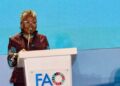 Hon. Emelia Arthur, Minister for Fisheries and Aquaculture Development
